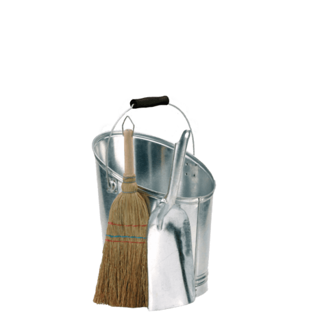 balai et pelle pour poêle à bois